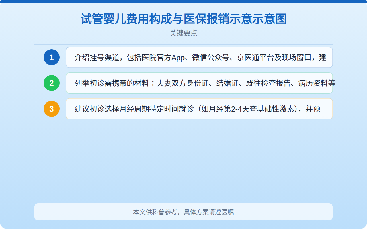 试管婴儿费用构成与医保报销比例示意图