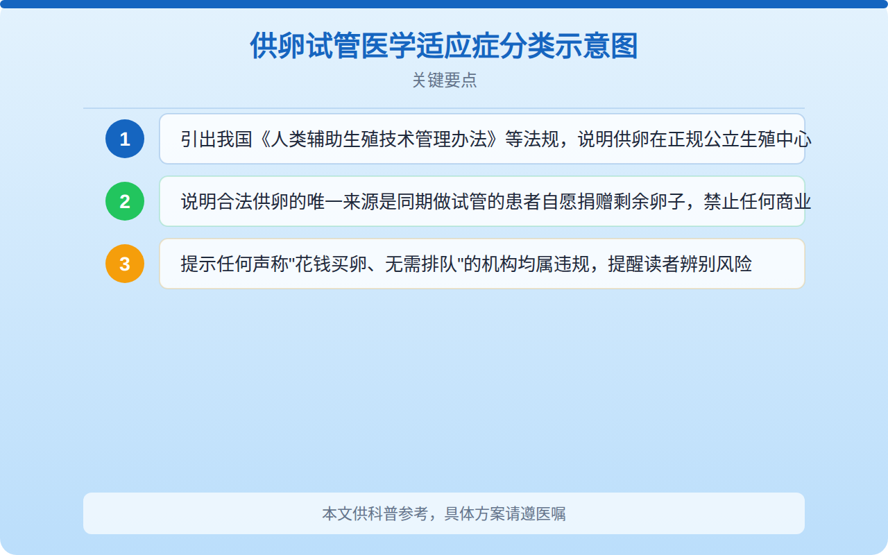 供卵试管医学适应症分类示意图