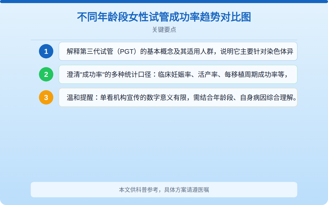 不同年龄段女性试管成功率趋势对比图