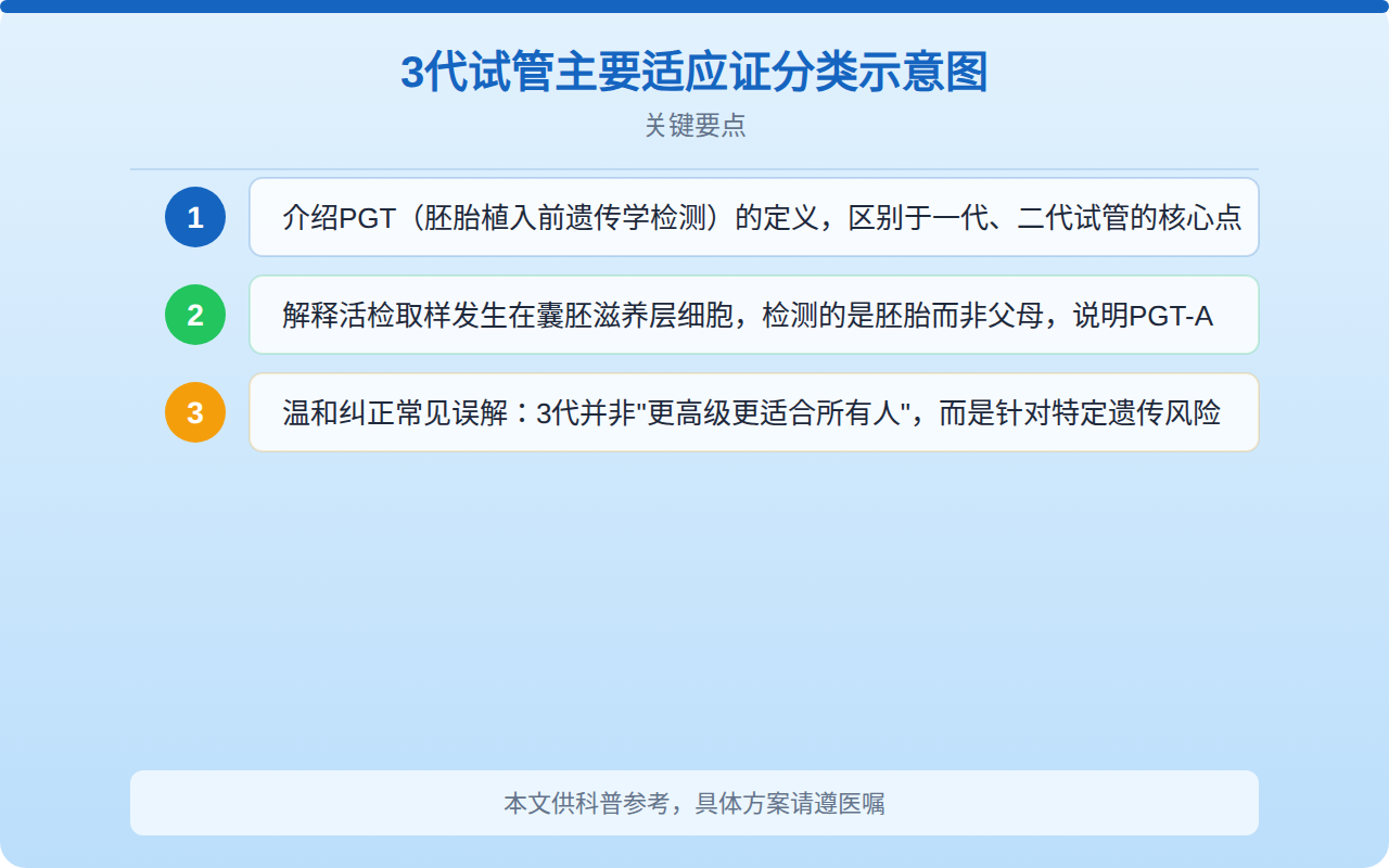 3代试管主要适应证分类示意图